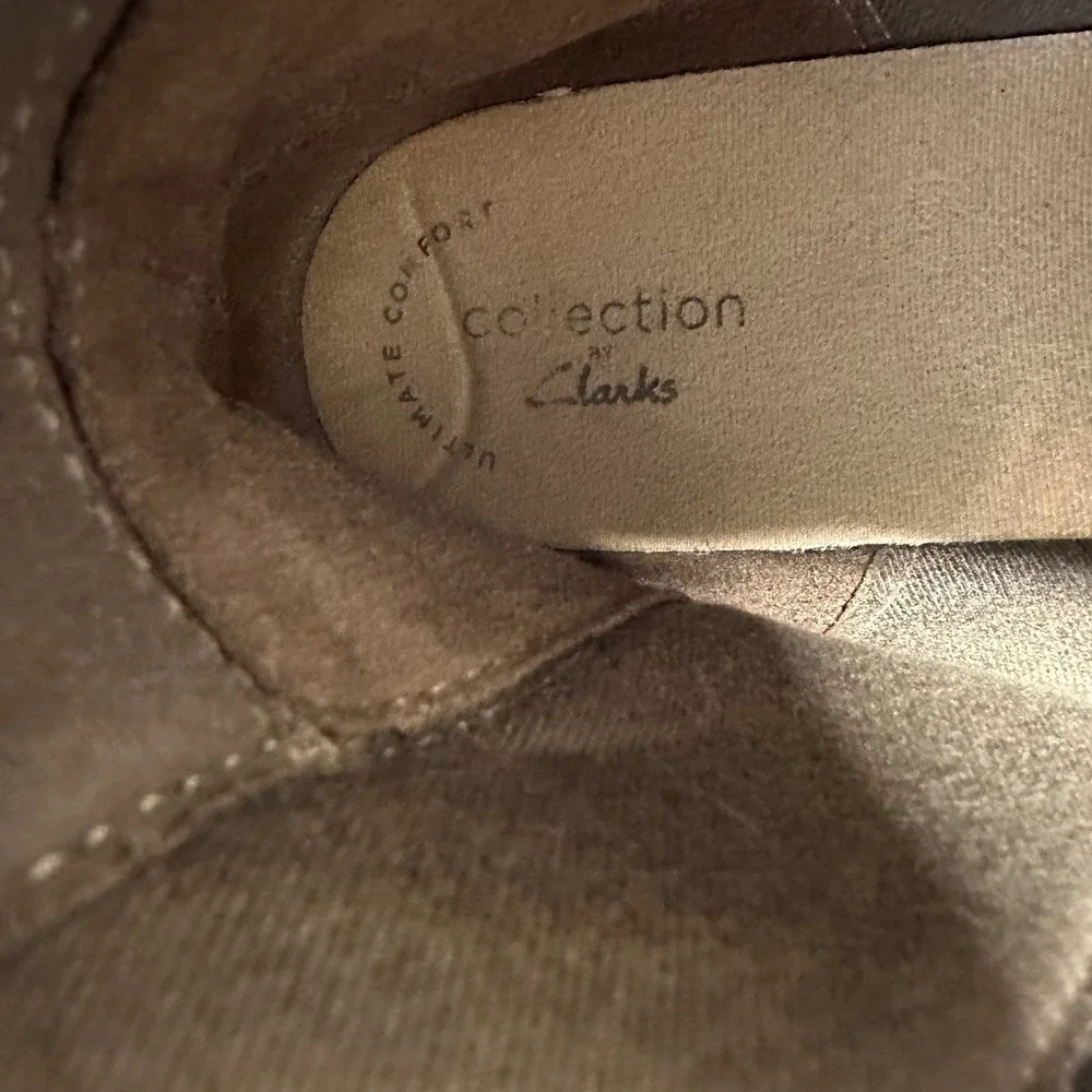 Clarks‎ Collection Cora Tropic Ankle Boots Womens 8.5 Brown Leather Suede